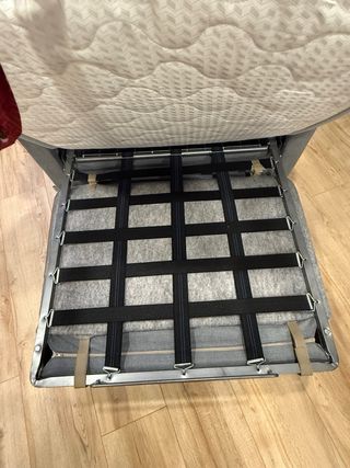 Sofá Cama Biandbo Gris con Colchón Viscoelástico