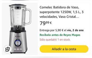 Batidora de vaso de cristal
