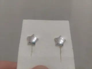 Pendientes estrella oro blanco