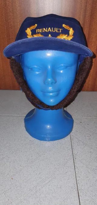 Gorra de invierno azul y marrón