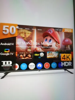 50"Smart TV TD Systems Andrd 14-4K-HDR, PRECINTDA