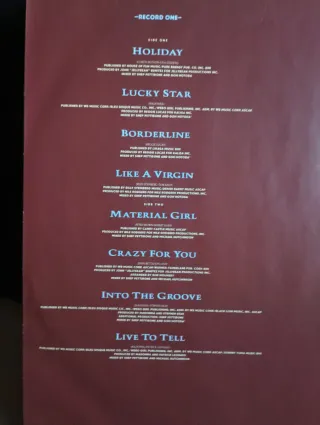 LP Madonna The Immaculate Collection