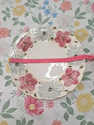 Sopera Vintage Cerámica Flores Doradas