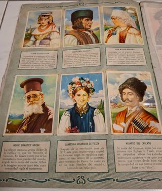 Álbum de cromos “Razas Humanas” – Bruguera