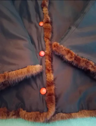 Giacca donna pelliccia marrone e nera