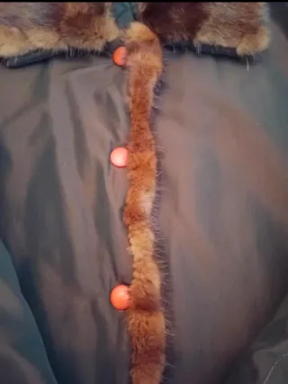 Giacca donna pelliccia marrone e nera