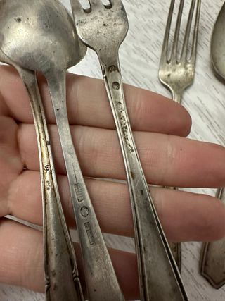 Lote cubertería de plata, 255 gramos