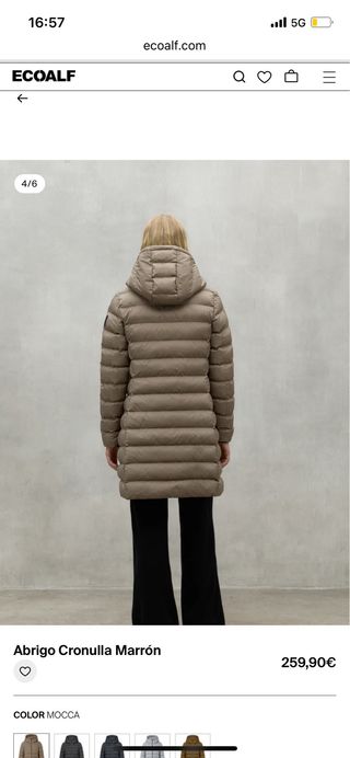 Abrigo Ecoalf Mujer Marrón