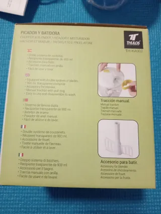 Picadora y Batidora THULOS 2 en 1