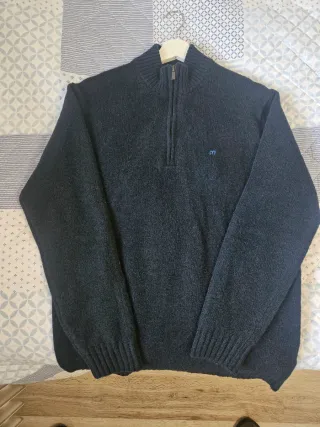 Jersey Azul Marino Cuello Cremallera