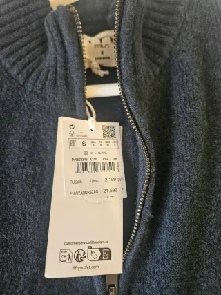 Jersey Azul Marino Cuello Cremallera