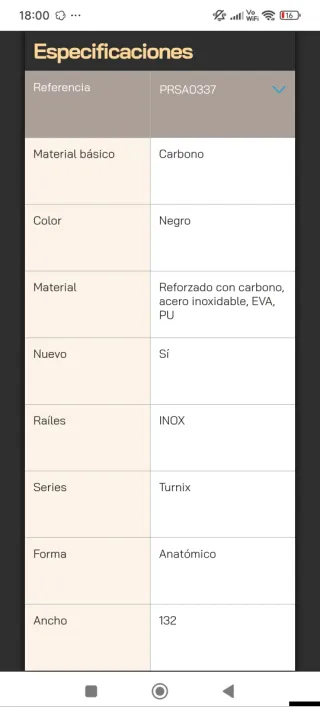 Sillín PRO Turnix Performance Negro