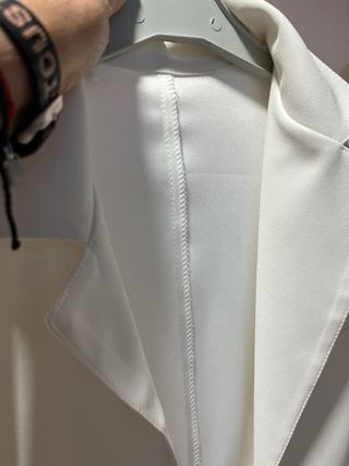 Traje blazer y pantalón blanco T38