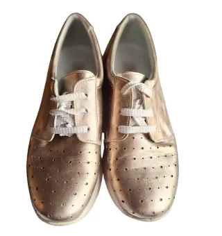 Zapatos dorados mujer plataforma