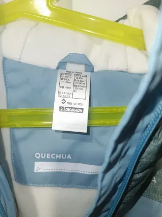 Chaqueta Nieve Niña Quechua Azul/gris 8 años