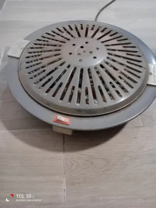 Estufa brasero mesa camilla gris/rojo