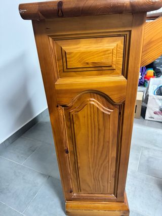 Barra de bar rústica + 2 taburetes