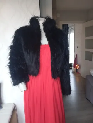 Vestido rojo fiesta asimétrico