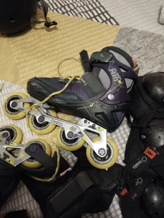 Patines en línea y protecciones