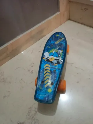 Monopatín Patinete Azul Naranja