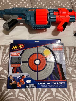 Lote Juguetes: Nerf, Carrera, Air Hockey