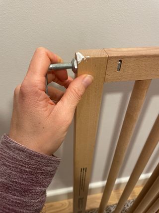 Valla de madera para escaleras