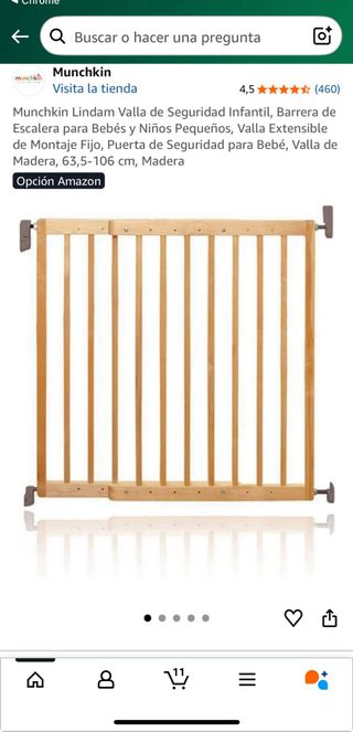 Valla de madera para escaleras