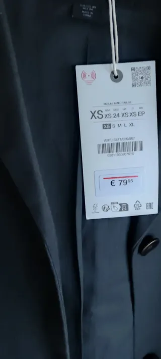 Abrigo largo Zara gris