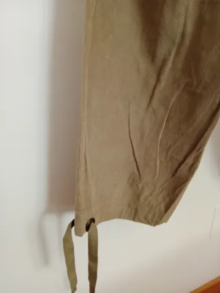 Pantalones pana fina Mango mujer beige