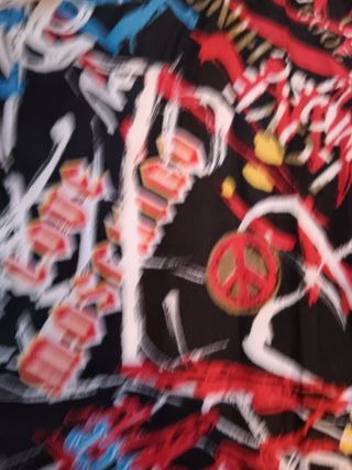 Foulard Moschino nero multicolor graffiti