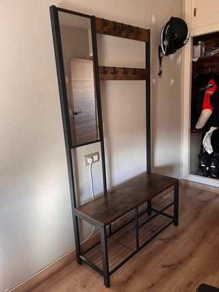 Mueble entrada con espejo y perchero