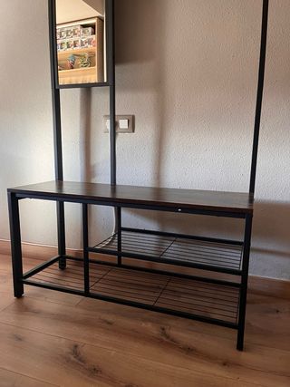 Mueble entrada con espejo y perchero
