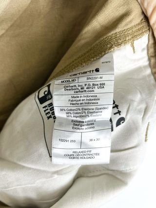 Pantalones Carhartt Trabajo Relaxed Fit Beige Y2K