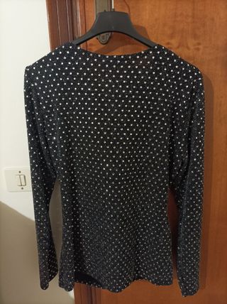 Maglia elegante nera con paillettes