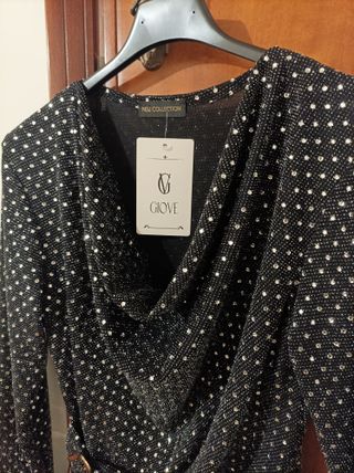 Maglia elegante nera con paillettes