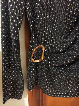 Maglia elegante nera con paillettes