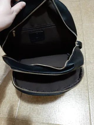 Zaino nero trapuntato nuovo