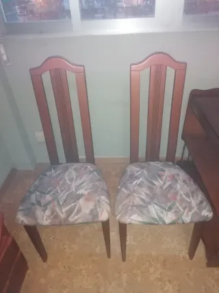 Juego de 2 Sillas de Comedor de Madera