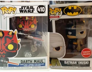 Lote 2 Funkos: Darth Maul y Batman Hush