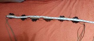 Cinturón Boho Chic Flores Piel y Pelo Aro