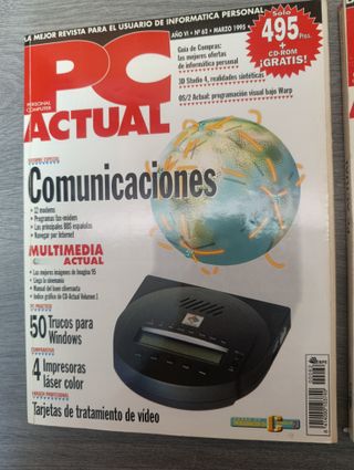 3x revistas PC ACTUAL 1995 (marzo, abril, noviem)
