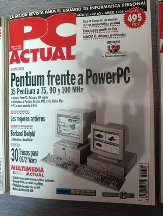 3x revistas PC ACTUAL 1995 (marzo, abril, noviem)
