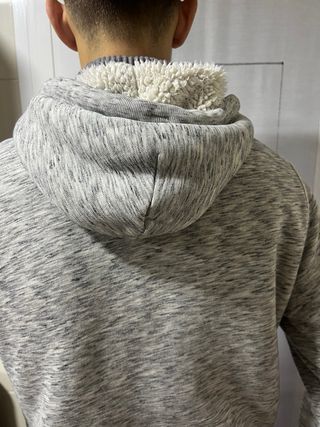 Sudadera Hollister Gris con Capucha