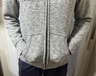 Sudadera Hollister Gris con Capucha