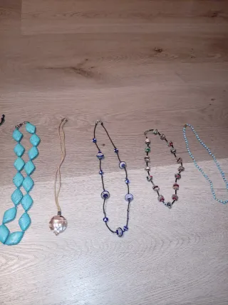 Set 8 collane bigiotteria viola turchese