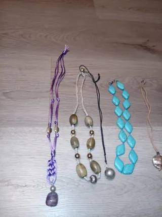 Set 8 collane bigiotteria viola turchese