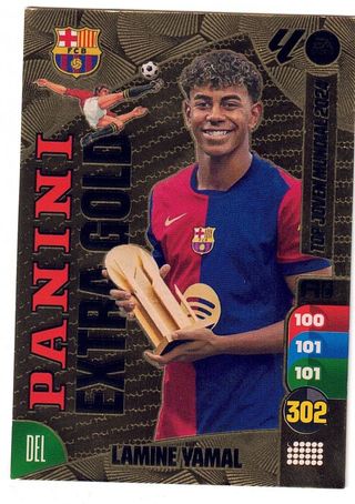 Cromo Panini Extra Gold Lamine Yamal 2024 + Funda