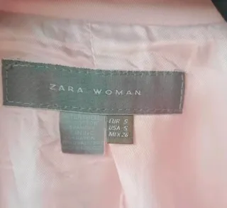 Chaqueta rosa mujer rosa clara. Zara.