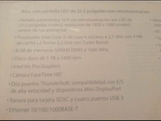 Imac 2012 Apple Plata