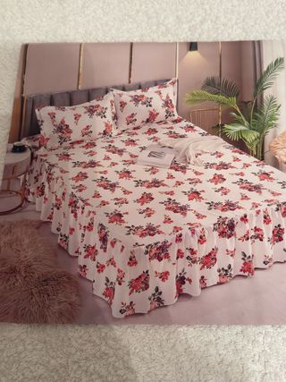 Juego de sábanas floral ,3piezas 100% algodón,Nuev